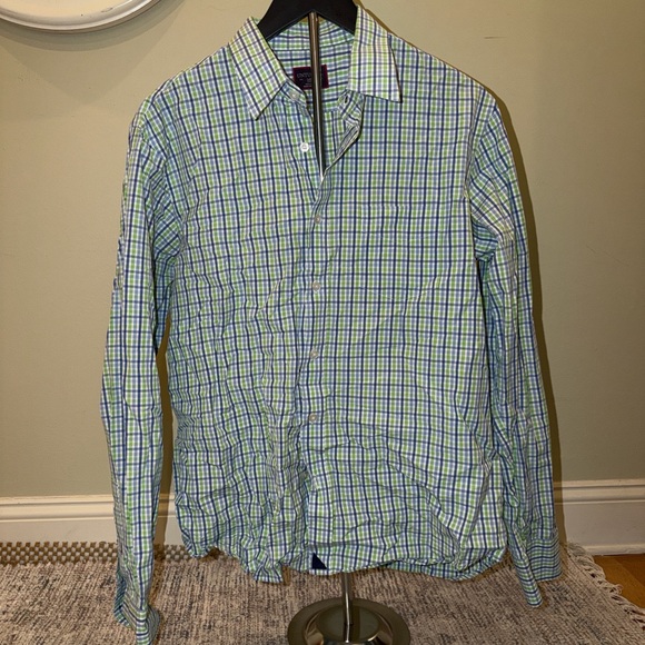 UNTUCKit Green and Blue Checkered Shirt - Picture 1 of 2